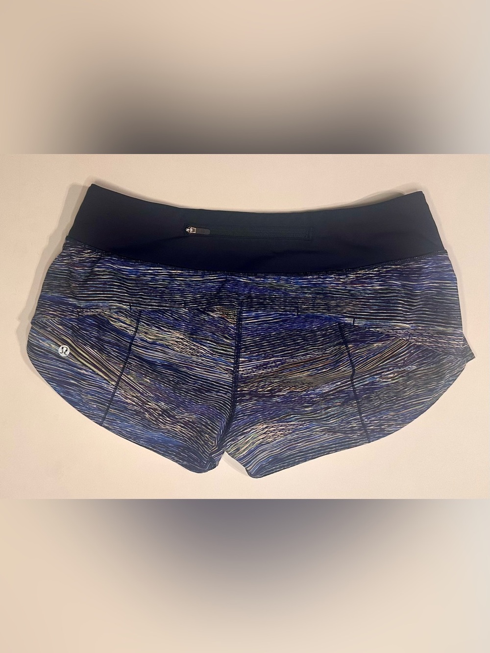 lululemon Speed Up Low Rise Lined Shorts 2.5” Interconnect Blue Multi Size 6 - Picture 3 of 12
